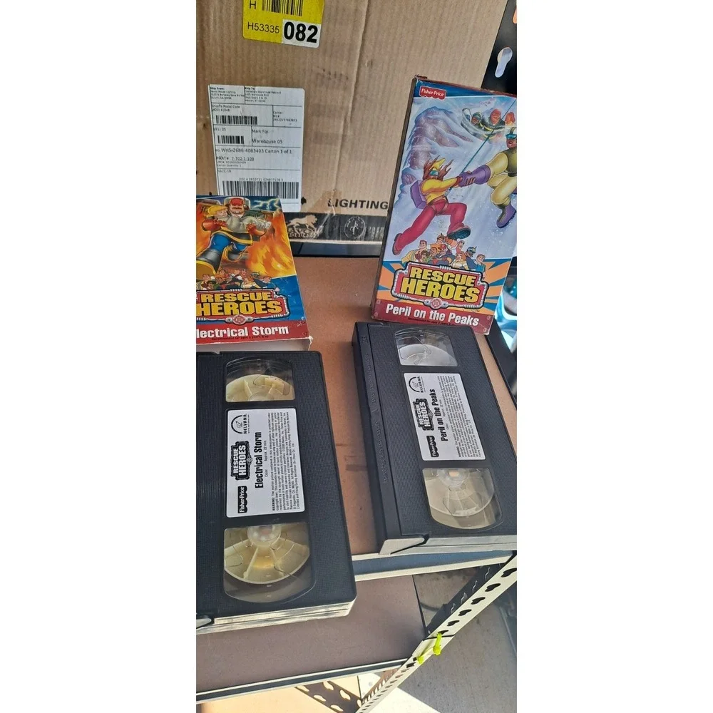 2- Rescue Heroes VHS‎ Tapes Electrical Storm & Peril On The Peaks